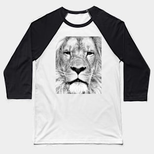 Lion portrait print Baseball T-Shirt